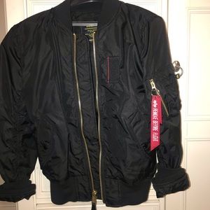 Alpha Industries, INC Black Mens Bomber Jacket